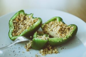 Wholesome Snack- Quinoa Stuffed Bell Peppers