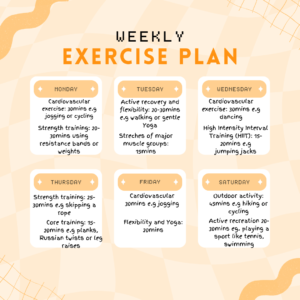 Weekly Exercise Plan: 2024