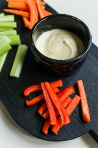 Simple and Healthy Snacks for 2024- Vegetable Sticks and Hummus