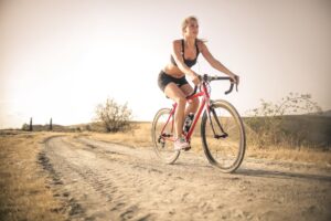 Woman cycling