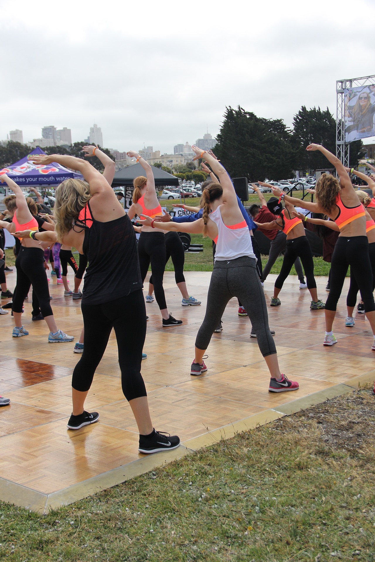 Group of women exercising