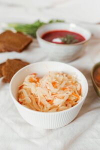 A bowl of sauerkraut